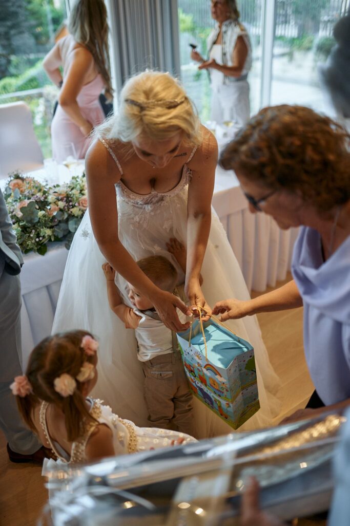Evening wedding celebration at Bled Rose Hotel